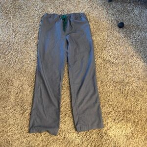Figs Men's Charcoal Scrub bottoms  with Green Drawstring